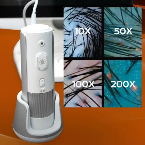 Cámara de análisis capilar premium com IA